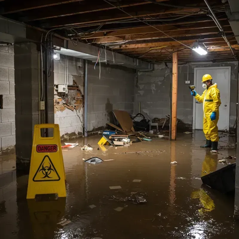 Flooded Basement Electrical Hazard in Glasco, NY Property